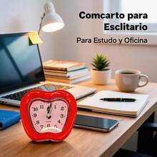 Unisex Practical Style For Bedroom And Office Desk Clock - Red - View 2