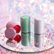 Cabin puff 1pc Fully Rhinestone Sparkling Portable Ashtray, Creates Exquisite High-End Home Atmosphere, Suitable For Outdoor Use, Strong Artistic Design, Multiple Colors Available - One Size Fits All - View 5