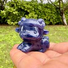 1PC Mixed Natural Crystal Cute Little Sheep Statue, Hand Carved Mini Sheep Healing Gemstone Animal Figurine, Christmas Pendant Desktop Decor Gift For Crystal Collectors - Multicolor - View 17
