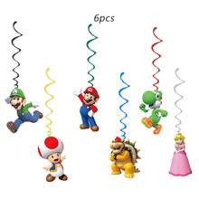 Cartoon Super Game Theme Party Banner, Hanging Spiral Decoration, Party Bunting, Cartoon Character Cosplay Props, Holiday Party Birthday Party Decoration - Multicolor - View 6