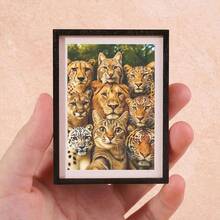 1pc Gangsta Cat Pattern Wooden Refrigerator Magnet, Craft Gift Suitable For Home Fridge And Mailbox Decoration! - one-size - View 32