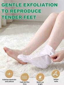 5 Kemasan Masker Pengelupas Kulit Kaki - Masker Kaki Melembapkan & Menutrisi untuk Kaki Kasar & Kering dengan Asam Laktat, Urea & Asam Malat - View 4