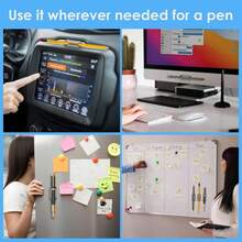 10pcs Pen Holders, Made Of Silicone Material, Help You Organize Markers On Desk, Notebook, Wall Or Memo Board. These Reusable Supplies Are Perfect For Teachers And Suitable For Classroom, Office And School Environments - A - View 3