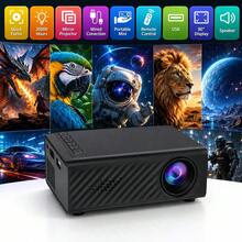 Proyektor Portabel, Mendukung 1080P, Koneksi USB, Kontrol Jarak Jauh - Kompatibel dengan Smartphone, Tablet, Laptop, TV Stick, dan USB Drive, Pemasangan di Meja, Kontrol Tombol, Input HDTV, Resolusi Asli 720P (Tanpa Bluetooth, Tanpa WiFi) - Hitam - View 1