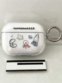 1 Set Of Underwater World, Small-Scale Minimalist "Ins" Style, High-End For Airpods Protection Case, Compatible With Apple Earphones (Shells 1/2/3/4/5), 2/3/4/5 Transparent Soft Original Cute Design - Multicolor - View 3