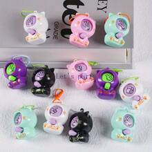 5pcs Cute Mini Cat Rock Paper Scissors Keychain Toy, Portable Guessing Game Pendant, Colorful Cartoon Animal Key Ring, Novelty Interactive Game Ornament, Backpack Decor Fun Gift For Teens & Adults - Multicolor - View 4
