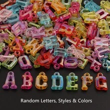27g Pack (Approx. 100pcs) Colorful Acrylic Letter Charms, DIY Jewelry Making Accessories, Suitable For Necklaces, Bracelets, Earrings, Clothing And Shoes Decoration - Alphabet Pendant - View 12