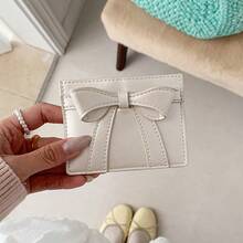 Sweet Style Bow Zipper Mini Wallet, Women's Cute PU Leather Multi-Slot Card Holder Coin Purse - Multicolor - View 10