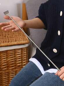 Retractable Back Massager - Stainless Steel Portable Itch Relief Tool, Multi-Function Massager, Suitable For Travel, Home, Bathroom Accessory, Christmas Gift - Upgrade - View 8