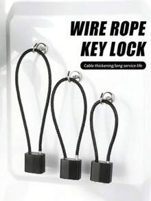 1pc Heavy Duty Steel Cable Lock | Waterproof & Rust-Proof Security Padlock, Suitable For Helmet, Luggage, Gym Locker | Flexible Multi-Purpose Combination Lock | Dorm & Travel Essential - Multicolor - View 8