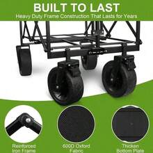 Garden Carts - [5-inch Wheel, Flat-folding, Rear-opening Type] 80L - View 8