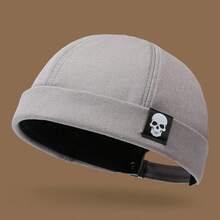 1pc Skull Graphic Baseball Cap, Minimalist Solid Color, Adjustable, Suitable For Outings, Shopping, Parties, And Versatile - A - View 9