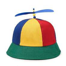 1pc Solid Color Cute Bamboo Dragonfly Bucket Hat, Versatile For Outdoor Activities, Travel And Daily Wear - Green - View 4
