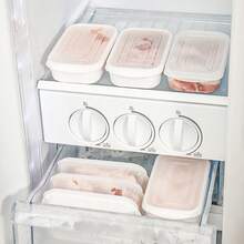 3/4/5/6/8pcs Airtight Food Storage Box, Meal Prep Containers - Reusable Lunch Box For Fridge, Home, Kitchen, School, Work And Travel. Food Container, Snack Container, Adult Portion Control Lunch Box, Lunch Bento Box, Fruit Serving Tray. - White - View 10