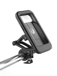 Universal Bicycle Phone Mount, Waterproof ABS Material, 360° Adjustable, Shockproof Dustproof Snowproof, Handlebar Clamp Design, Suitable For Outdoor Cycling And Motorcycle Riding - Black - View 10