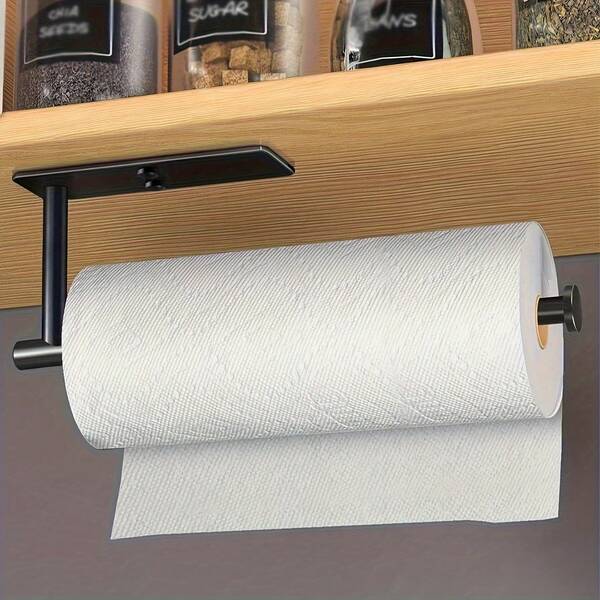 Soporte de papel de cocina montado en la pared y soporte de papel higiénico para el baño, adecuado para rollos de papel, perfecto para baño, cocina, hotel y casa de huéspedes. Decoración de baño, esencial para dormitorio universitario.