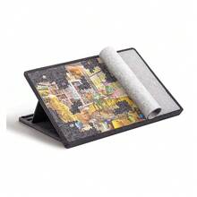 Tilting Jigsaw Puzzle Board With 2-In-1 Stand And Cover, Lightweight Felt Jigsaw Storage Table With 3 Angle Adjustable, 6 Sorting Trays For Puzzle Games Up To 1000 Pieces - Grey - View 9