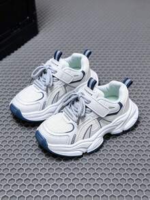 1 Pair 2026 New Style Kids' Spring/Autumn Mesh Breathable Running Casual Chunky Sneakers Sports Shoes For Boys And Girls - White - View 1
