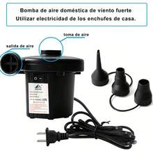 Electric Air Pump Portable Inflator Air Compressor For Mattress Pool Inflatable With 3 Nozzles S/M/L Accessory - Black - View 2