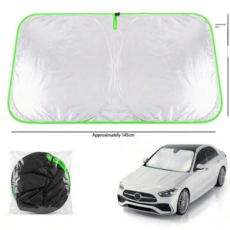 Car Sun Shade, Heat Insulation Sun Curtain, Front Windshield Sunshade, Car Window Sunshade, Universal For Off-Road Vehicles, Heat Reflective Sunshade With Double Layer Insulation, Foldable Sun Protection Cover For UV Protection And Interior Cooling - Multiple Styles - View 14