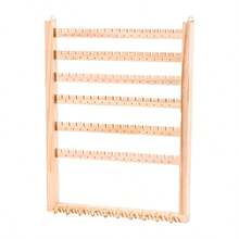 Multifunctional Wooden Wall-Mounted Rack, Jewelry Earring Necklace Storage Display Organizer, Entryway Key Holder Solid Wood Hanging Shelf, No Drilling Required, Farmhouse Rustic Wall Decor For Bedroom Closet Hallway Christmas Gift For Home - Multicolor - View 11