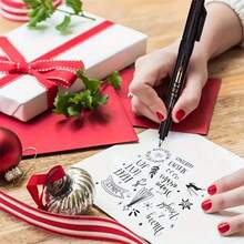 8pcs/4pcs Calligraphy Pen Set, Suitable For Handwriting. Fine And Sharp Tip, Replaceable Black Ink. Flexible Oval-Shaped Pen Body, Lightweight Plastic Material. Perfect For Art Painting, Sketching, Drawing, Illustration, Scrapbooking And Journaling. - A - View 6