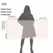 3/1pc 13.8*13.8in/16.5*27.6in/27.6in/27.6x55in Gradient Striped Coral Fleece Towel, Ultra Fluffy Thickened High Absorbent Quick Dry Face Towel, Hotel Spa Daily Shower Fitness Beach Travel Minimalist Modern Striped Bath Towel - Blue and White - View 11