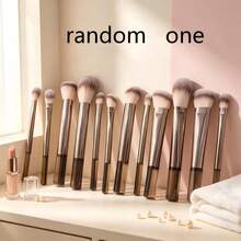 Random 1/2/3pcs Professional Makeup Brush Set High Quality 8-Piece Including Powder Brush Blush Brush Contour Brush Eyeshadow Brush Highlight Brush Makeup Brush Tools For Flawless Base Makeup - Coffee Brown - View 9