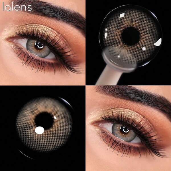 Lalens Cleopatra Brown Soft Natural Gradient Color 1 Pair 6 Months Wear DIA 14.20MM BC 8.6MM Wholesale Suitable For Light And Dark Eyes Middle Eastern Muslim Women Makeup Party Date Contact Lenses