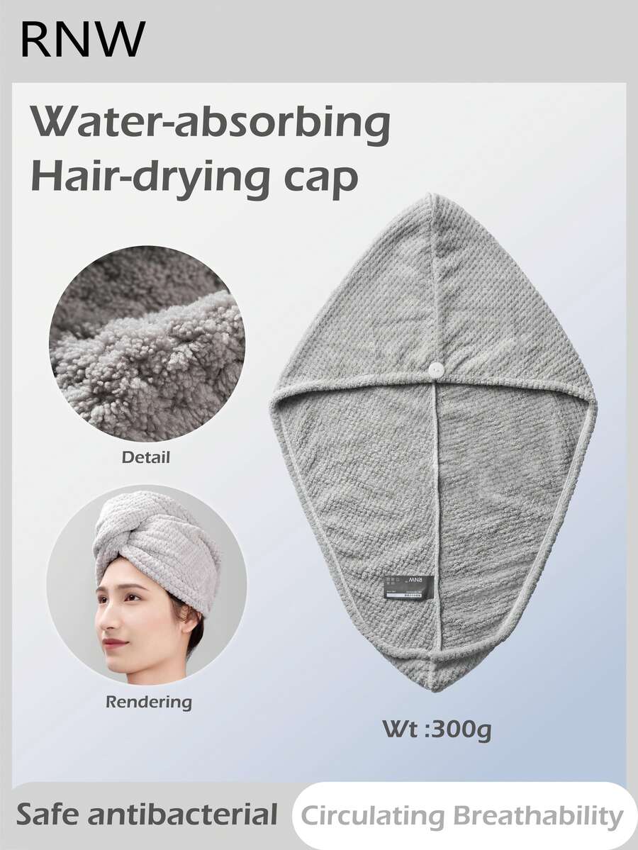 Gorro secador de cabello absorbente de agua RNW - Gris - Ver 1