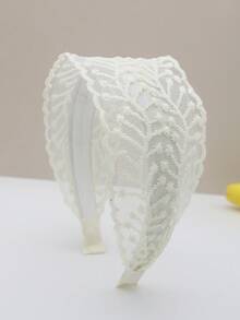 1件裝黑色鏤空蕾絲花卉刺繡髮箍，優雅時尚波西米亞風女性髮飾，適合日常穿搭、約會、聚會與外出 - 黑色 - 查看 15