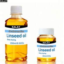 KALAY 精製亞麻仁油繪畫用流體媒介稀釋油，可加入其他油料以延緩乾燥，降低油彩稠度，增加光澤度與透明感，適量使用於稀釋油彩，亦可用於木製家具 - 亞麻仁油 - 查看 2