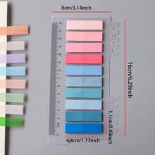 (1pc/200 Sheets).(12pcs/2400 Sheets) Transparent Pet Pattern Sticky Notes, Index Tabs, Colorful Memo Pads, Label Stickers, 10 Designs Per Pack/Suitable For Back To School - one-size - View 15