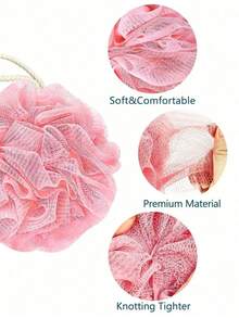 1pc Luxury Foam Bath Ball: Soft Mesh Bath Sponge, Creates Rich Lather And Gently Exfoliates - Multicolor - View 5