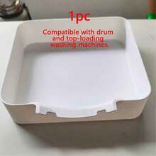1/2/3pcs Universal Washing Machine Drain Pan Tray, Minimalist White Tone, Customized Design To Prevent Water Overflow And Water Damage, Suitable For Front-Load And Top-Load Washing Machines, Simple Structure, Super Convenient For Daily Cleaning - Multicolor - View 13