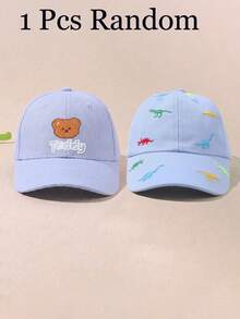 1pc Cute Embroidered Bear Pattern Baby Travel Sun Protection Baseball Cap, Infant Sun Hat For Outdoor, Beach, Travel, Wide Brim, Adjustable Size, Comfortable Breathable Soft, Daily Wear And Gift For Friends And Family - Multicolor - View 11