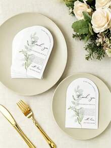 300/200/100/50/10/1pc Floral Thank You Cards, Suitable For Wedding, Reception, Rehearsal Dinner, Party, Event & Celebration Tabletop, Essential For Wedding Gift,Back To School - Multicolor - View 11