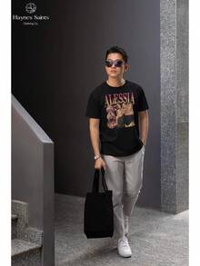 Men Sports Tees & Tanks - 黑色 - 查看 2
