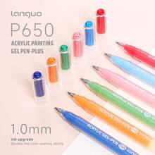 Languo 144/90/72/54/36色丙烯顏料筆套裝,1.0mm精準顯色大容量墨水,適用於線條繪圖、上色、勾邊與色彩混色,可用於玻璃、陶瓷、塑膠、木材、石頭、布料、紙張等多種材質,優異的色彩覆蓋力 - 套裝 - 查看 10