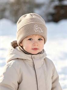 Children's Autumn New Knit Hat, Cute Embroidered Dinosaur Design, Suitable For Boys And Girls Aged 1-4 Years - Multicolor - View 4