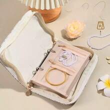 1pc Embroidered Jewelry Organizer Pouch - A Portable, High-Capacity Fabric Bag With Anti-Tarnish Protection. Ideal For Storing Gold And Silver Accessories, This Organizer Features Multiple Layers And Smart Compartments - Multicolor - View 8