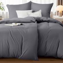4 Pcs Bed Linen With Duvet Covers And Pillowcases, For Daily Bedding Arrangement - Grey - View 5