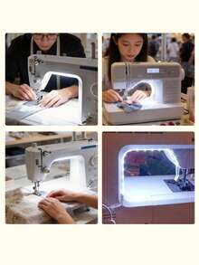 1pc USB Powered Button Switch LED Sewing Machine Light Strip, Bright White Light, Adjustable Cable Suitable For All Sewing Machines, Easy Installation, Durable Lighting - LED Strip Light - View 6