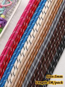 5m Colorful Nylon Braided Rope 5mm, Multi-Purpose Paracord, Durable Woven Rope Suitable For DIY Keychain, Pendant, Phone Strap, Belt Paracord Rope - Colored Rope - View 5