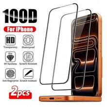 2pcs/Set - Pelindung Layar Kaca Tempered Kompatibel Dengan iPhone 17 Pro Max, Sablon dengan Bingkai Hitam, Kekerasan 9H, Desain Bebas Gelembung, Pemasangan Mudah, Kompatibel Dengan iPhone 17 Pro Max/17 Air/17 Pro/16 Pro Max/16 Pro, Kompatibel Dengan A03 A05, Dapat Digunakan Dengan Casing Ponsel, Aksesori Penting Untuk Perlindungan Layar Sehari-hari. [Versi Internasional, Bukan Versi Lokal] - MultiWarna - View 1