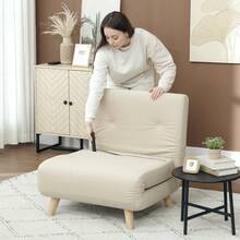 Massage Chair - Beige + Velvet + 1 Seat - View 4