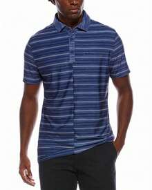 Camisa Polo Técnica Ben Sherman con Bloques de Color y Rayas - Marina de - Ver 4