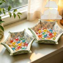 2pcs Hexagonal Decorative Storage Baskets DIY Transparent PET Quilting Templates - Templates For Accurate Patchwork, Fabric Crafts, And Decorations - Compatible With Sewing Machines And Hand Sewing - Durable PET Material, Ideal For Beginners - Classic - View 4