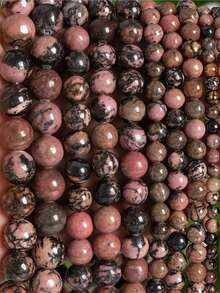 1 Untai Manik-Manik Rhodochrosite Alami Cocok untuk Membuat Gelang, Kalung, dan Anting-Anting DIY, Aksesoris Perhiasan 4/6/8/10mm - MultiWarna - View 5