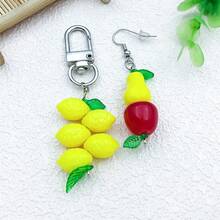 50 hạt acrylic hình lá trái cây nhiều màu làm trang sức DIY, charm cho hoa tai, vòng tay và dây chuyền - Nhiều màu - Xem 8